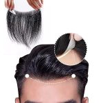 Hair Men's Front Hairline 100% Natural Hair Forehead Male Frontal/Hairline Hairpiece/Patch